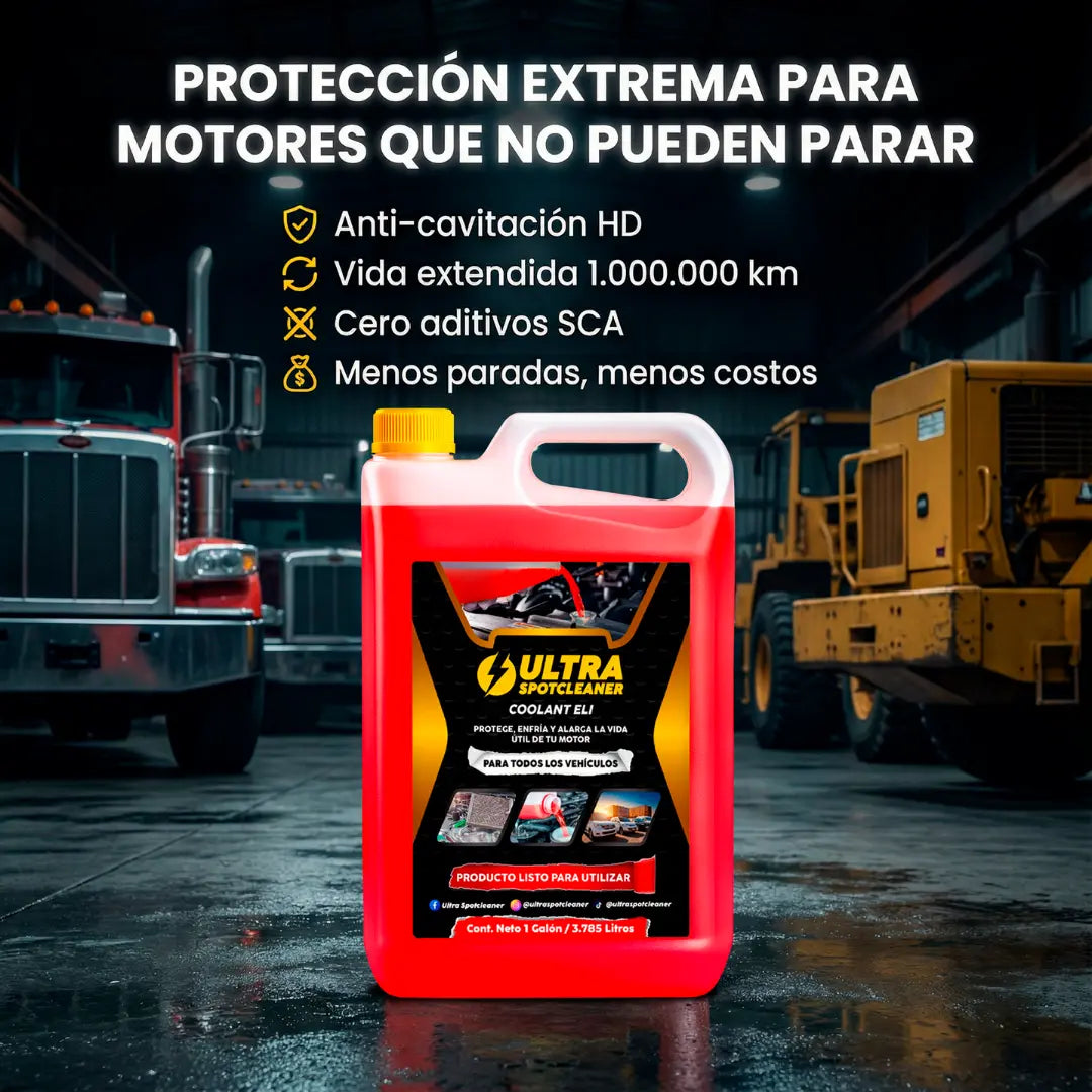 Refrigerante Eli Ultra SpotCleaner™ – Protección extrema para motores diésel que no pueden parar